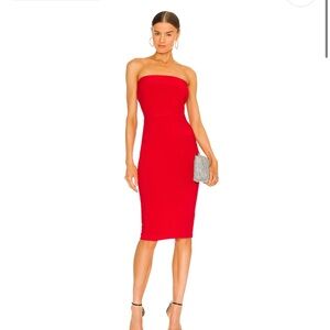 NORMA KAMALI X Revolve Red Strapless dress